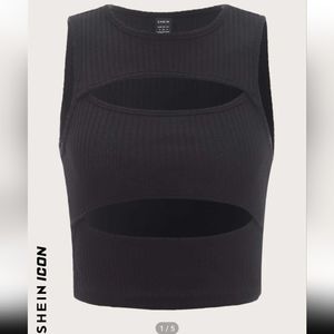 Shein peek a boo top